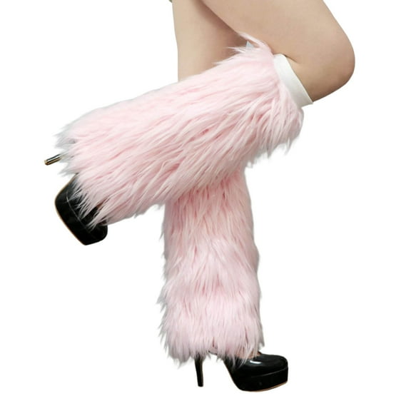 CUZIBR Cozy Socks For Women Winter Fuzzy Thermal Leg Warmers Long Plush Furry Fluffy Boot Sleeves Stockings Foot Overs Breathable Lightweight Footwear,PK1,40CM