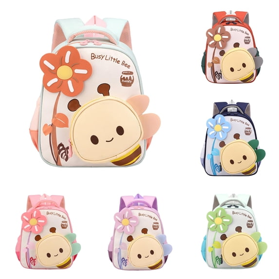CUZIBR Cute Cartoon Pattern Backpack Breathable Padded Strap Kids Daypack Small Multi Pocket Preschool Book Bag For Little Boys Girls Outdoor Travel Carry Bag