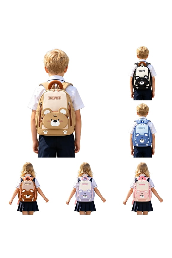 Cute Cartoon Toddler Backpack Lightweight Kids Rucksack With Padded Adjustable Straps Multi Zipper Pockets Spacious Book Bag For Boys Back To School