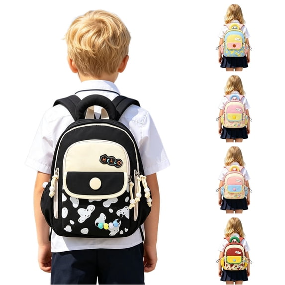 CUZIBR Cute Polka Dot Toddler Backpack Lightweight Kids Rucksack With Padded Adjustable Straps Multi Zipper Compartments Spacious Preschool Book Bag For Boys