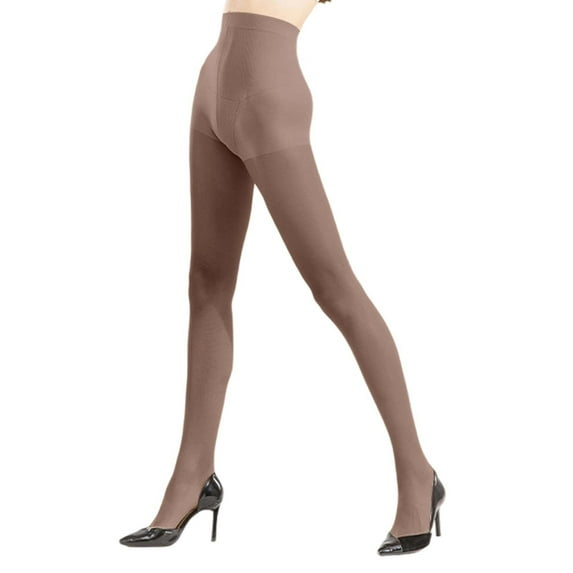 CUZIBR Cute Socks Sheer Tights Seamless High Waist Non Solid Color Control Top Reinforced Toes Hosiery Comfy Pantyhose Breathable Lightweight Footwear,Coffee,XL