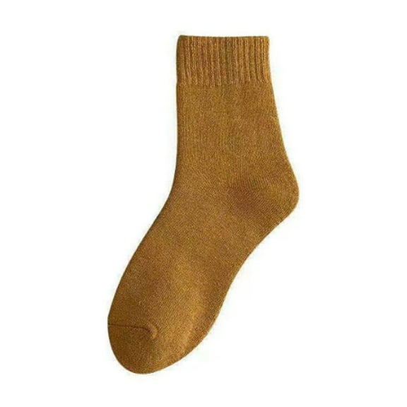CUZIBR Cute Socks Solid Color Leisure Crew Socks Comfortable Warm Soft Cozy Ankle Stockings Casual Breathable Socks,Yellow,One Size