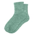 thumbnail image 1 of CUZIBR Cute Socks Sparkly Solid Color Slouch Crew Socks Fashionable Casual Party Stretch Fit Casual Breathable Socks,Mint Green,One Size, 1 of 4