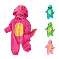 thumbnail image 1 of CUZIBR Dinosaur Baby Boy Girl Halloween Onesie Animal Romper Jumpsuit Hooded Zip Up Long Sleeve Cute Dress-up Party Clothes,Hot Pink,1-3 Months, 1 of 9