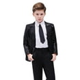 thumbnail image 1 of CUZIBR Elegant Boys Red Sequin Jacket For Weddings Parties Coats Lovely Dailywear For Toddler, 1 of 5