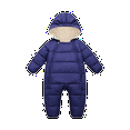 thumbnail image 1 of CUZIBR Fall Outfits For Boys Winter Thick Lined Thermal Padded Romper Jumpsuit Hooded Solid Color Long Sleeve Zipper Up Warm Soft Cozy Bodysuit Outwear,Navy,0-3 Months, 1 of 6
