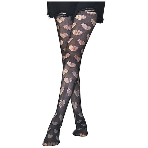 CUZIBR Funny Socks Lace Thigh High Stockings Slim Fit Hollow Out Transparent Pantyhose Soft Cozy Leggings Breathable Lightweight Footwear,Black,One Size