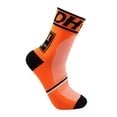 thumbnail image 1 of CUZIBR Funny Socks Men Cycling Sport Crew Socks Letter Print Colorful Compression Sweat Stocking Casual Breathable Socks,Orange,One Size, 1 of 2