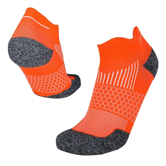 CUZIBR Funny Socks Men Fashion Low Cut Ankle Socks Color Block Sports Comfortable Sweat Absorbent Running Boat Socks Casual Breathable Socks,Orange,One Size