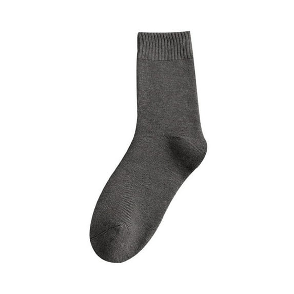 CUZIBR Funny Socks Solid Color Leisure Crew Socks Comfortable Warm Soft Cozy Ankle Stockings Casual Breathable Socks,Grey,One Size