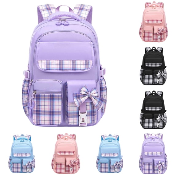 CUZIBR Girl's School Backpack For 1St 3Rd 4Th 5Th 6Th Multi Pockets Lightweight Adjustable Padded Straps Water Daypack For Elementary Middle School Students Travel Daily Use