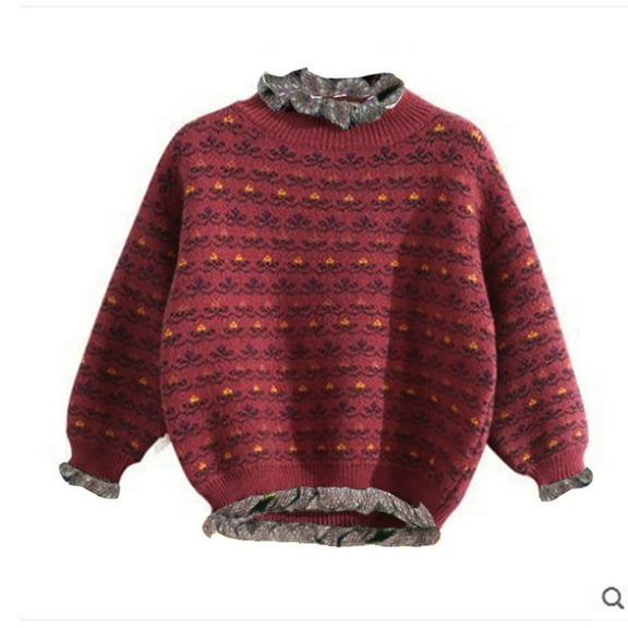 CUZIBR Girls Baby's Bottomed Sweater With Long Sleeves Tops Clothes A Long Sweater Trendy Dailywear For Toddler