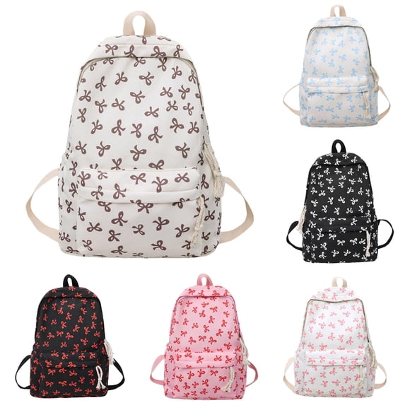 CUZIBR Girls Backpack Cute Preppy Daypack College Bookbag Adjustable Cushioned Straps Multi Pockets Daypack For Teens Back To School Travel Camping Daily Commute