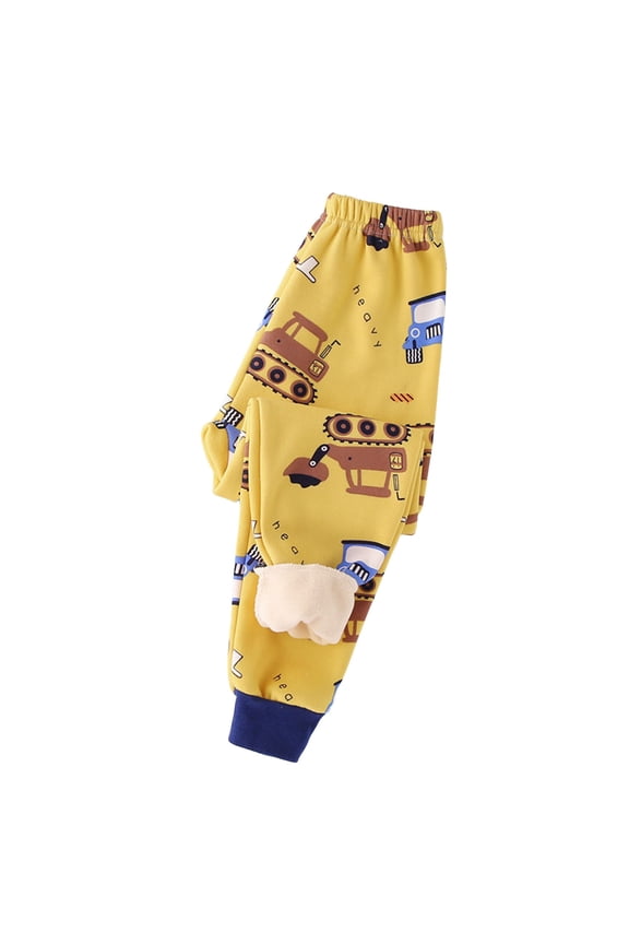 Girls Boys Autumn Cartoon Prints Pants Elastic Children Pants Baby's Winter Pants Lovely Dailywear For Toddler
