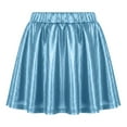 thumbnail image 1 of CUZIBR Girls Dance Skirt Shiny Sparkling Ruffled Elastic Waistband Flared Pleated Mini Skirts Performance Streetwear,Blue,18-24 Months, 1 of 4