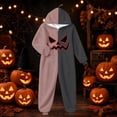 thumbnail image 1 of CUZIBR Girls Halloween Onesie Pajamas Kids Boys Hooded Plush Pumpkin Pajama Patchwork Zip Up Long Sleeve Jumpsuit Loungewear Funny Homewear,Red,5-6 Years, 1 of 4