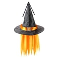thumbnail image 1 of CUZIBR Girls Kids Pointed Witch Hat With Belt Buckle Tassel Mesh Halloween Cosplay Party Accessory For Kids Dress-Up Accessories,Orange-1,One Size, 1 of 2