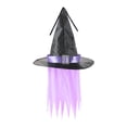 thumbnail image 1 of CUZIBR Girls Kids Pointed Witch Hat With Belt Buckle Tassel Mesh Halloween Cosplay Party Accessory For Kids Dress-Up Accessories,Purple-1,One Size, 1 of 2