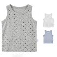 thumbnail image 1 of CUZIBR Girls Kids Polka Dot Sleeveless Tank Top Round Neck Basic Undershirt Summer Layering Vest For Toddler Home Sleep Casual Soft Lightweight Daily Wear,Light Gray,5-6 Years, 1 of 4