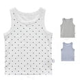 thumbnail image 1 of CUZIBR Girls Kids Polka Dot Sleeveless Tank Top Round Neck Basic Undershirt Summer Layering Vest For Toddler Home Sleep Casual Soft Lightweight Daily Wear,White,3-4 Years, 1 of 4