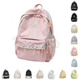 thumbnail image 1 of CUZIBR Girls Star Moon Floral Print Backpack Lace Trim Front Pocket Cute School Bag Lightweight Daypack For Youth Students Daily School Outdoor Travel, 1 of 4