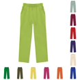 thumbnail image 1 of CUZIBR Girls Toddler Elastic Waist Straight Leg Sweatpants With Pockets Solid Color Wide Leg Loose Running Casual Trousers For Kids Boys Summer Fall Back To School Dailywear,Light Green,13-14 Years, 1 of 5