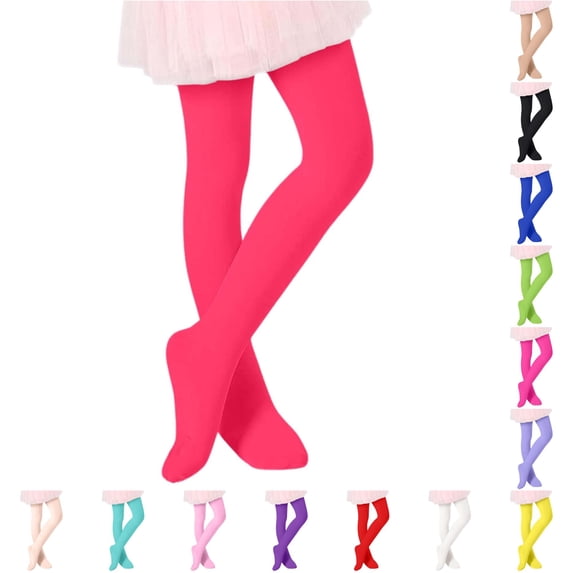 CUZIBR Girls Toddler Summer Leggings Pants High Elastic Waist Dance Footed Leggings Slim Fit Solid Color Ballerina Tights Stretchable Yoga Pants Soft Breathable Trousers,Watermelon Red,18-24 Months