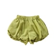 thumbnail image 1 of CUZIBR Girls Toddlers Summer Flowy Shorts Elastic Waist Baggy Wide Leg Ruffles Solid Color Comfortable Outdoor Play Clothes Casual Trunks Fashionable Short Pants Streetwear Clothes,Green,4-5 Years, 1 of 3