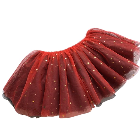 CUZIBR Girls Tutu Skirt Sequins Solid Color Elastic Waist Layered Party Tulle Ballet Dancewear Performance Casual Princess Skirts,Blue,9-11 Years