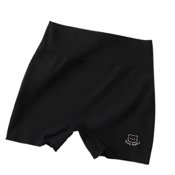 CUZIBR Girls Underwear Boys-Shorts Solid Color High Waist Cute Cartoon Pattern Slim Fit Lightweight Breathable Summer Yoga Bike Shorts Comfortable Stretchy Athletic Comfy Underpants,BK1,14-16 Years