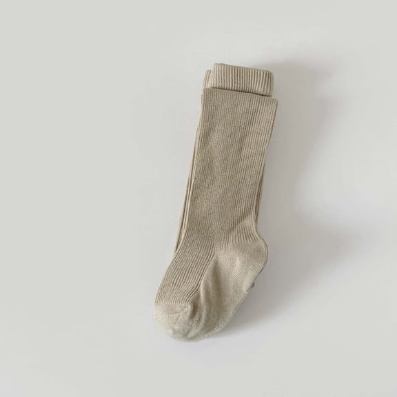 CUZIBR Girls Warm Tights Full Leggings Knitted Pantihose Stretchy Basic Cable Knit Cotton Footed Seamless Dance Ballet Leggings Cozy Bottom Trousers,Brown3,2-4 Years