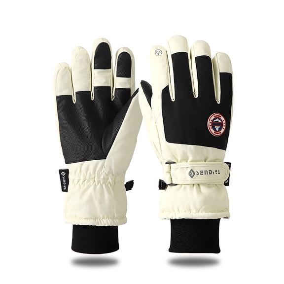 CUZIBR Gloves Adult Ski Gloves Windbreaker Waterproof Snowboarding Motorcycle Touchscreen Mitten Thermal Lined For Running Driving Hiking