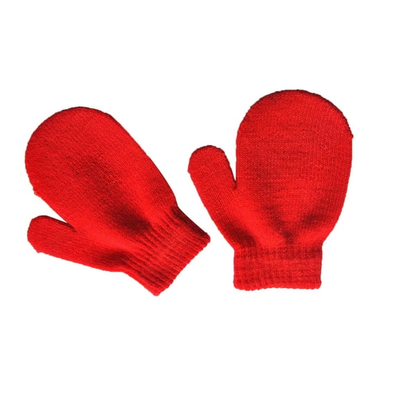 CUZIBR Gloves For Kids 1 Pairs Knit Gloves Solid Color Cute Warm Mittens Breathable Comfortable Soft Thermal Mittens Mixed-Color Packaging For Cold Weather,F,One Size