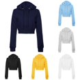 thumbnail image 1 of CUZIBR Hoodies For Women Solid Color Casual Basic Cropped Sweatshirt Long Sleeve Full Zip Up Crop Hoodie Jacket Fall Winter Clothes,Navy, 1 of 4