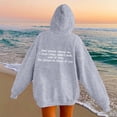 thumbnail image 1 of CUZIBR Hoodies For Women Letter Print Graphic Oversized Sweatshirts Vintage Hoodie Trendy Preppy Style Long Sleeve Pullover Tops Fall Winter Clothes,Grey, 1 of 4