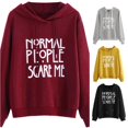 thumbnail image 1 of CUZIBR Hoodies For Women Letter Print Pullover Hoodie Long Sleeve Drawstring Pocket Casual Hooded Comfortable Tops Sweatshirts Fall Winter Clothes,, 1 of 3