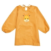 CUZIBR Kid Art Smock Apron With Pocket For Children Cute Printed Artist Painting Aprons Smocks With Long Sleeve Fashionable Dailywear For Toddler
