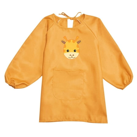 CUZIBR Kid Art Smock Apron With Pocket For Children Cute Printed Artist Painting Aprons Smocks With Long Sleeve Fashionable Dailywear For Toddler