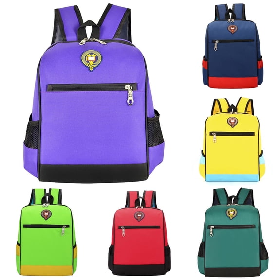 CUZIBR Kids Backpack Lightweight Color Block Durable School Bag For Boys Travel Daypack Multi Zipper Pockets School Bookbag Adjustable Shoulder Straps For Primary Students
