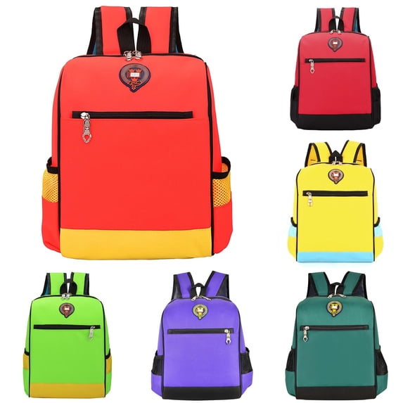 CUZIBR Kids Backpack Lightweight Color Block Durable School Bag For Boys Travel Daypack Multi Zipper Pockets School Bookbag Adjustable Shoulder Straps For Primary Students
