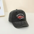 thumbnail image 1 of CUZIBR Kids Black Baseball Cap Colorful Dinosaur Floral Embroidery Curved Brim Adjustable Sun Hat Breathable Casual Outdoor Toddler Boys Peaked Cap,7-Black,One Size, 1 of 4
