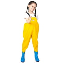CUZIBR Kids Boys Girls Chest Waders Youth Fishing Waders With Pocket For Toddler Children Waterproof & Fishing Waders With Boots Comfort Dailywear For Child
