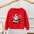 thumbnail image 1 of CUZIBR Kids Boys Girls Christmas Sweater Cute Letter Snowman Print Casual Round Neck Long Sleeve Cartoon Fall Coat Tops Loose Fit Outwear,H,7-9 Years, 1 of 3
