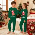 thumbnail image 1 of CUZIBR Kids Boys Girls Pajamas Christmas Loungewear Set Long Sleeve Crew Neck Tops And Pants 2 PC Santa Claus Graphic Cool Fall Homewear,Green,6-7 Years, 1 of 7