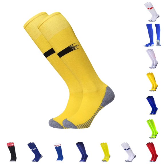 CUZIBR Kids Breathable Knee Length Athletic Socks For Boys Stretchy Compression Long Socks Children Socks For Soccer Running Hiking And Daily Sports,7-12 Years
