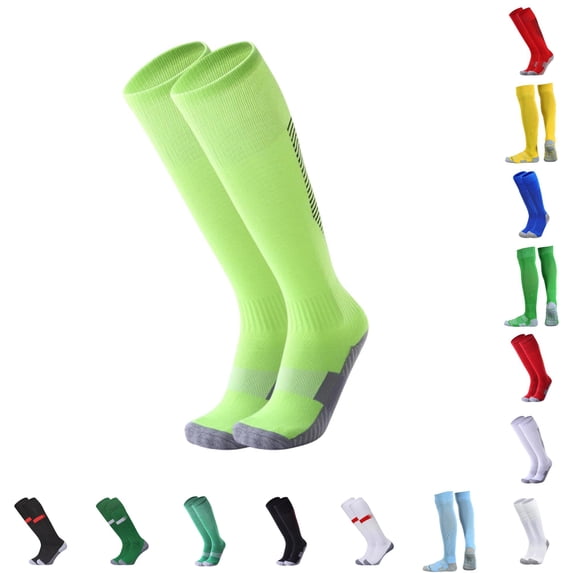 CUZIBR Kids Breathable Knee Length Athletic Socks For Boys Stretchy Compression Long Socks Children Socks For Soccer Running Hiking And Daily Sports,7-12 Years
