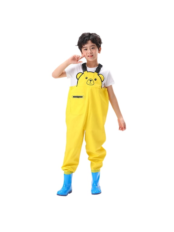 Kids Chest Waders Youth Fishing Waders For Toddler Children Waterproof & Fishing Waders With Boots Stylish Outdoor Overalls For Child