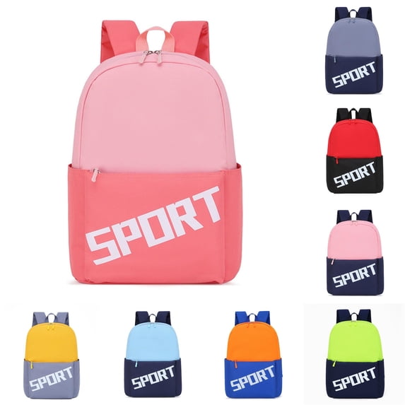 CUZIBR Kids Girls Backpack Lightweight Letter Print Daypack Comfortable Student Casual Sports Adjustable Shoulder Straps School Bookbag For Daily Travel Outdoor