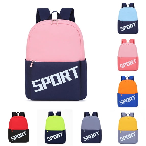 CUZIBR Kids Girls Backpack Lightweight Letter Print Daypack Comfortable Student Casual Sports Adjustable Shoulder Straps School Bookbag For Daily Travel Outdoor