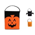 thumbnail image 1 of CUZIBR Kids Halloween Bat Shaped Candy Handbag Cartoon Funny Face Treating Bag Children Trick Or Treating Party Storage Tote, 1 of 4